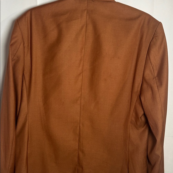 Men's Rust-Copper Single-Breasted Blazer - Picture 5 of 8